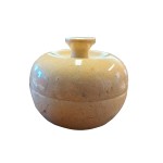 Botticino Hand Carved Marble Trinket Pot 5" (12cm)